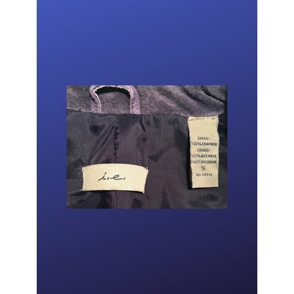 I.E. Blazer Jacket, 100% SUEDE Leather, EGGPLANT, WOMEN’S Size S, NWOT - Picture 3 of 10